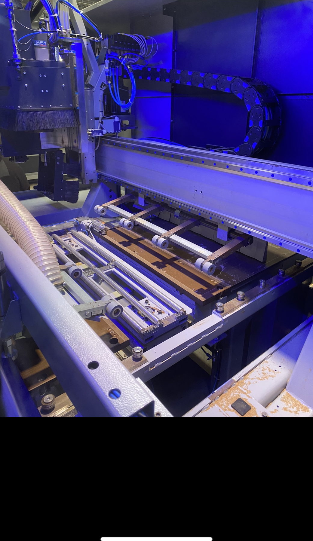 Inside one of the 5-axis machining centres