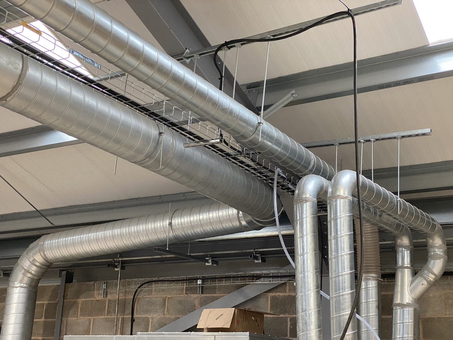 Extraction ductwork, fabricated and hung by our own team