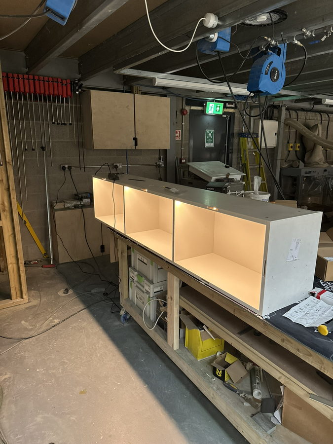 Carcasses with their LED strips tested before delivery